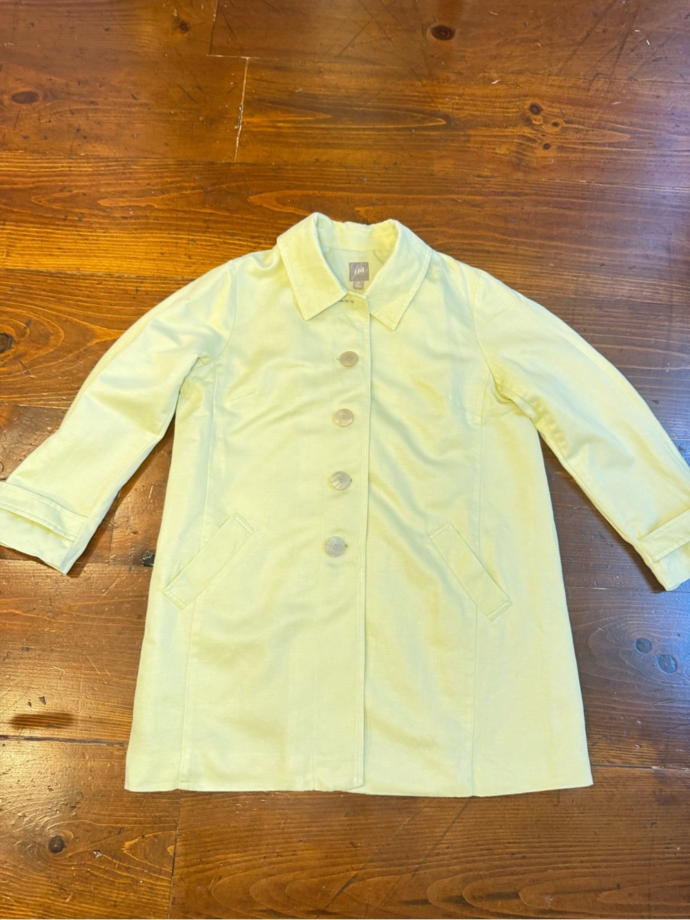 J. Jill- Linen/Cotton Blend Trench Jacket. Size MP